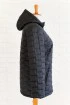 Lekka czarna pikowana kurtka z karmelową podszewką w grecki wzór - BRIDGET