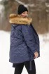 Granatowa krótka pikowana kurtka - Zizana