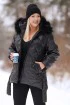 Czarna krótka pikowana kurtka - Zizana