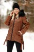 Karmelowa krótka pikowana kurtka - Zizana