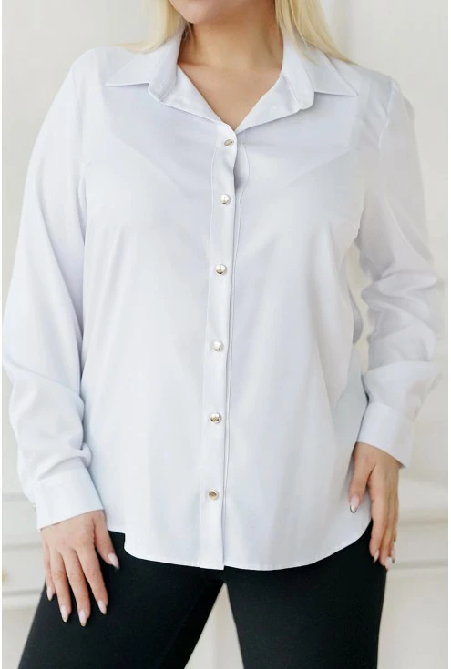 klasyczna biała koszula z długim rękawem arsina monasou