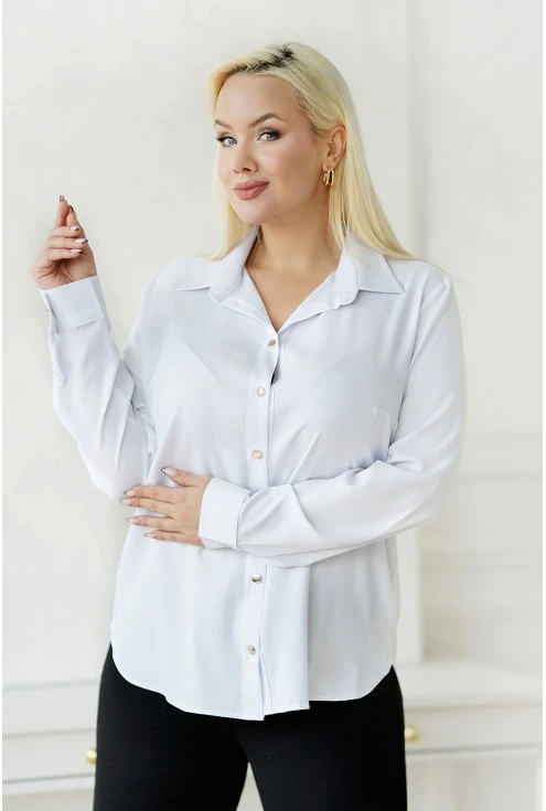 klasyczna elegancka biała koszula idealna do biura i na spotkania biznesowe arsina monasou