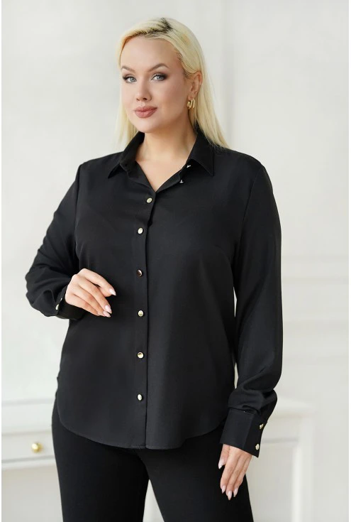 elegancka koszula arsina w czerni duze rozmiary monasou