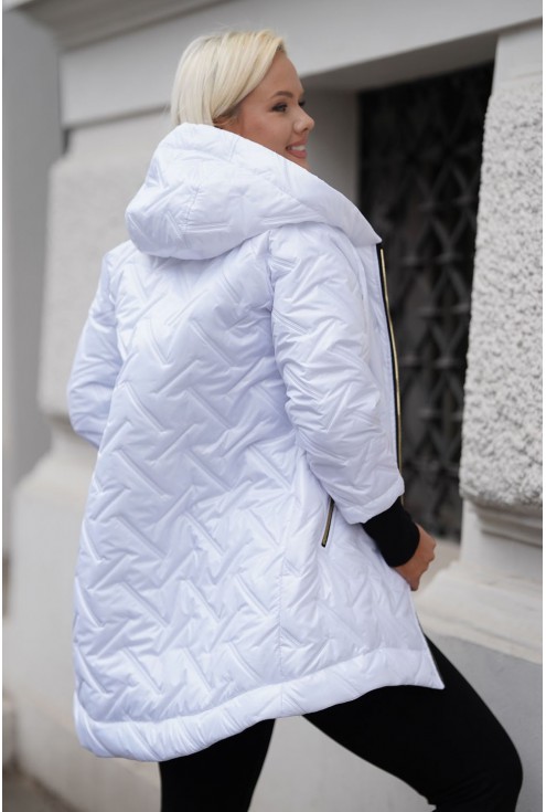 biała kurtka w dużych rozmiarach xxl monasou