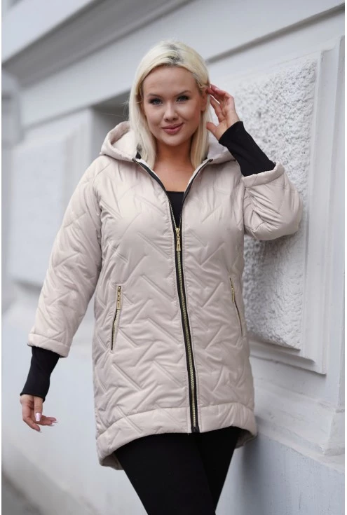 Pikowana kurtka plus size monasou