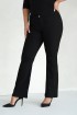 Czarne jeansy typu bootcut z lekko rozszerzaną nogawką - Bonnie