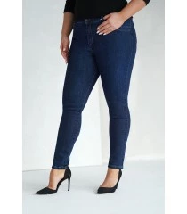 Ciemnogranatowe jeansy typu skinny - Benny