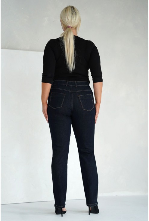 Modne spodnie jeansy xxl Monasou