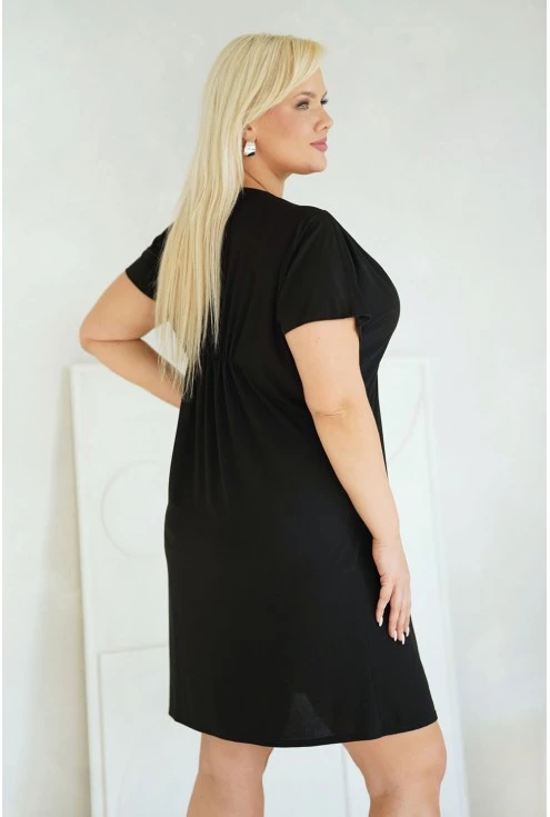 czarna sukienka oversize dolores monasou