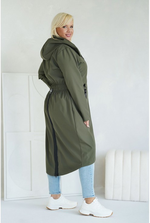 Długa kurtka plus size modne duże rozmiary xxl