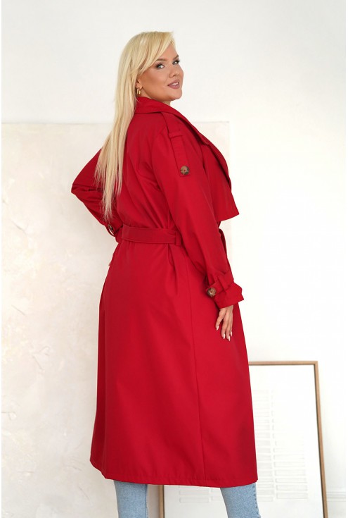 klasyczny czerwony płaszcz dorian monasou