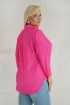 Różowa koszula z podwijanymi rękawami - Vivien