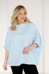 Bluzka plus size kimono w kolorze baby blue - Marion