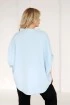 Bluzka plus size kimono w kolorze baby blue - Marion