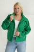 Zielona krótka kurtka flauszowa - Patsy