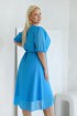 Błękitna sukienka z kopertowym dekoltem - Verita