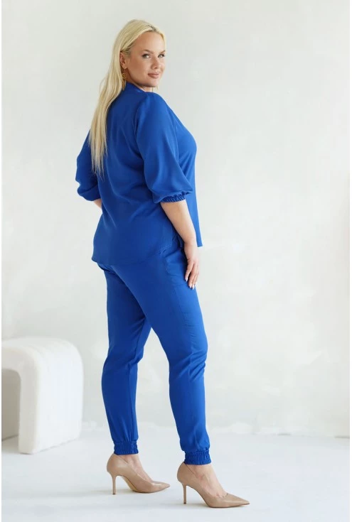 komplet bluzka plus spodnie plus size monasou