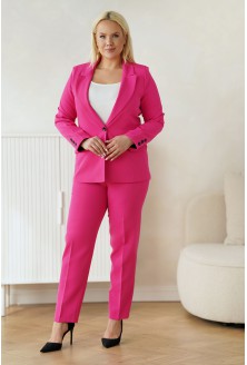 Różowy garnitur ze spodniami na kant - FLISS