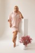 Tunika/sukienka z wiązaniem przy rękawach w kolorze pudrowego różu - Marienne