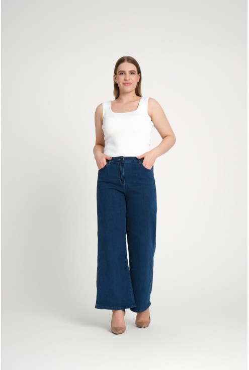 jeansy plus size marinea szeroka nogawka duze rozmiary monasou