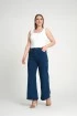 Jasne niebieskie jeansy plus size z szeroką nogawką - Marinea