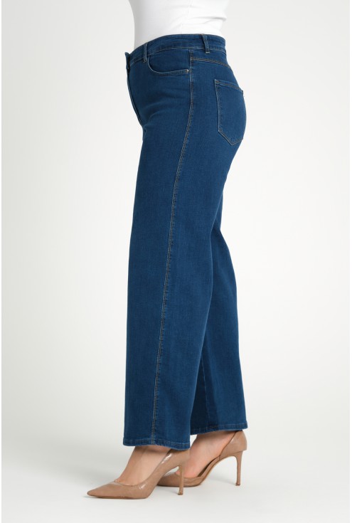 szerokie spodnie jeansowe marinea duze rozmiary monasou