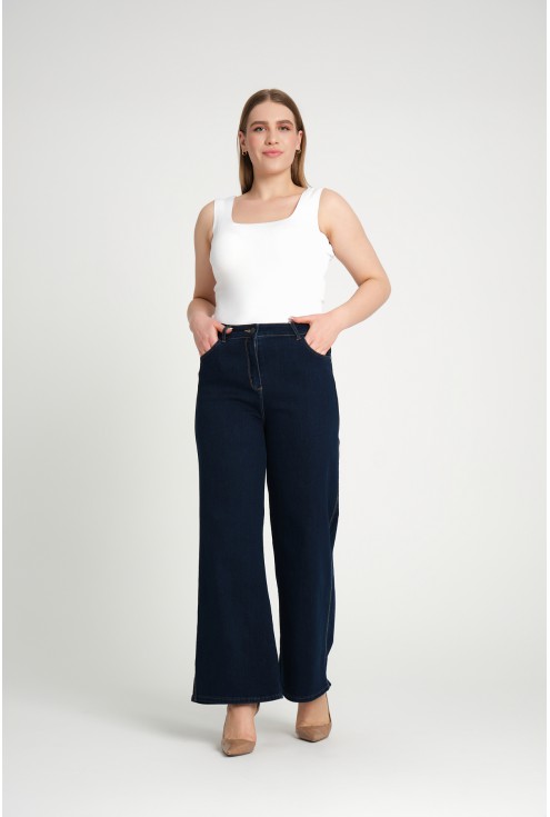 wygodne jeansy z lycra marinea duze rozmiary monasou