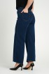 Ciemne niebieskie jeansy plus size z szeroką nogawką - Marinea