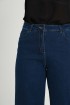 Ciemne niebieskie jeansy plus size z szeroką nogawką - Marinea
