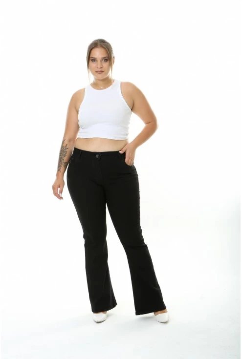 czarne jeansy majlen plus size od monasou