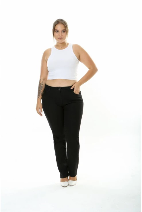 spodnie jeansowe z elastycznego materialu matteo plus size od monasou