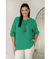 Zielona bluzka z wisiorkiem - Luiggia