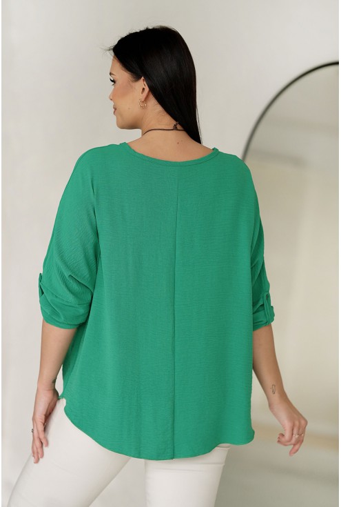 Zielona bluzka xxl monasou krój oversize