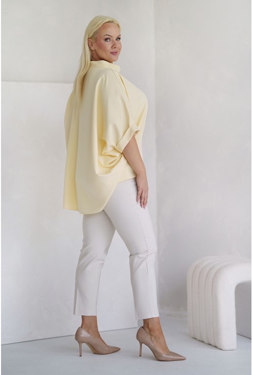 Żółta bluzka kimono plus size w sklepie Monasou.pl