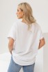 Biała długa koszulka z kieszonką - Maryssa