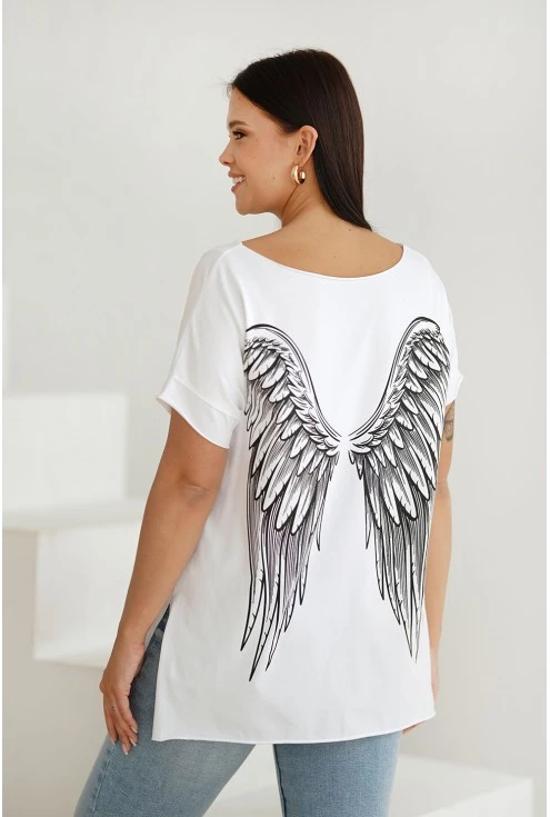 Koszulka z napisem angel i skrzydłami xxl monasou