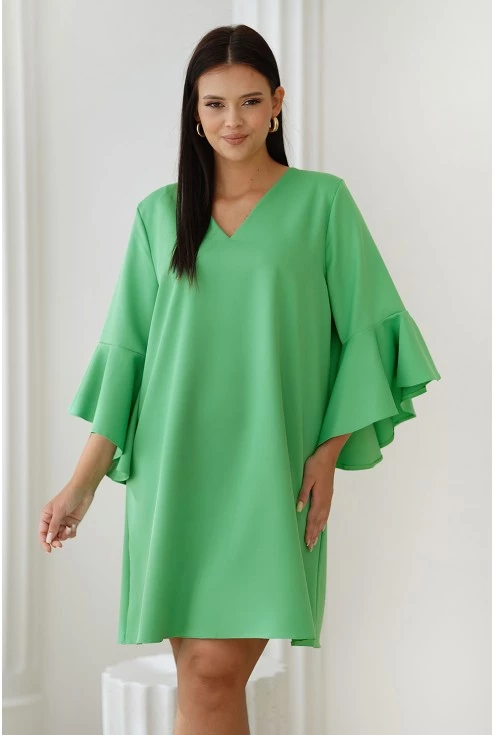Zielona sukienka w dużych rozmiarach xxl monasou