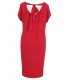 Prosta czerwona sukienka z kokardą IZABELA