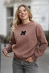 Bluza z literą M w kolorze cappucino - MONICA