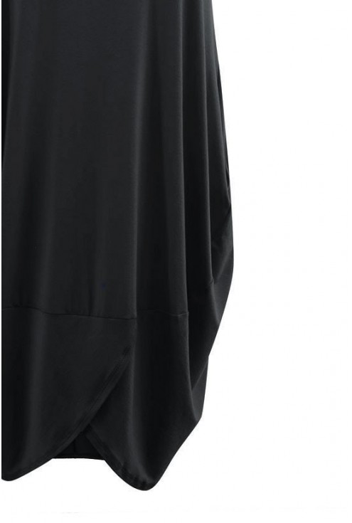 Czarna sukienka z krótkim rękawem LUCY