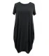 Czarna sukienka z krótkim rękawem - Lucy