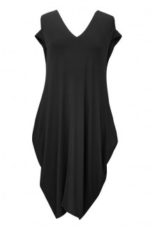 Czarna dzianinowa sukienka - CYNTIA