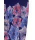 Granatowa ołówkowa spódniczka z kolorowym wzorem - IVY
