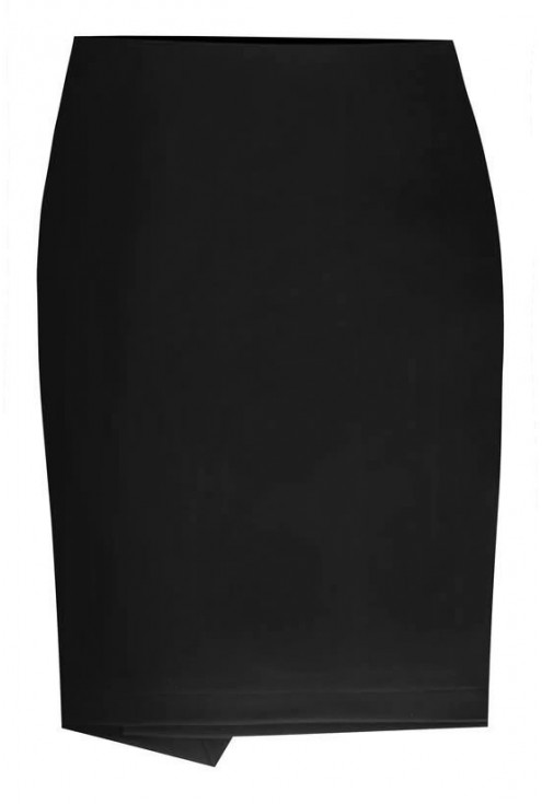 Czarna dzianinowa spódnica z zakładką z tyłu PEGGY