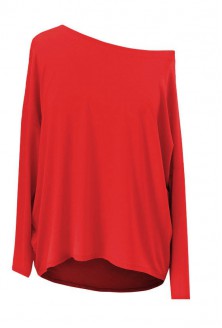 Czerwona dzianinowa bluzka oversize ERIN
