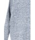 Luźny szaroniebieski sweterek z serduszkiem - CLARISSA