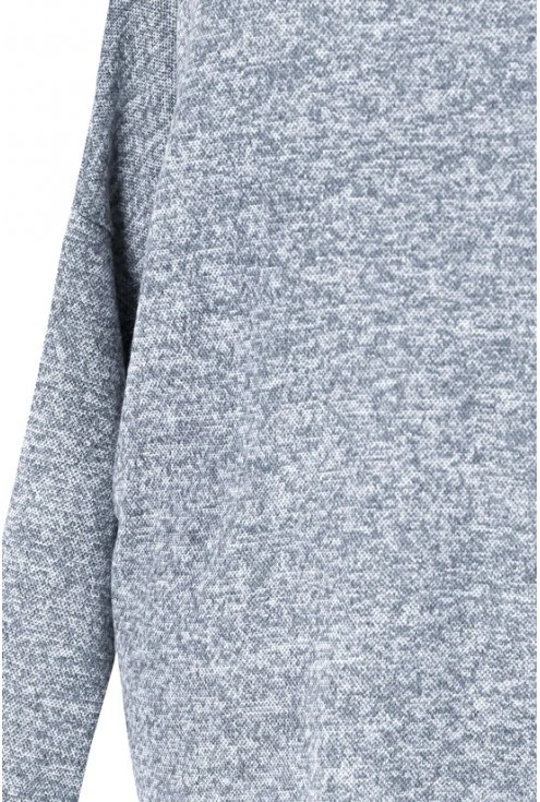 Luźny szaroniebieski sweterek z serduszkiem – CLARISSA