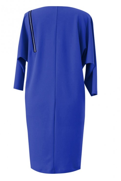 Kobaltowa sukienka z suwakiem VALENTINE