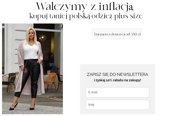Walczymy z inflacją - kupuj taniej polską odzież plus size