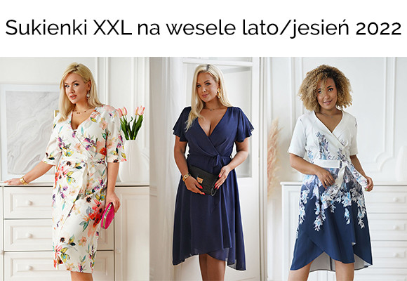 Sukienki XXL na wesele lato/jesień 2022